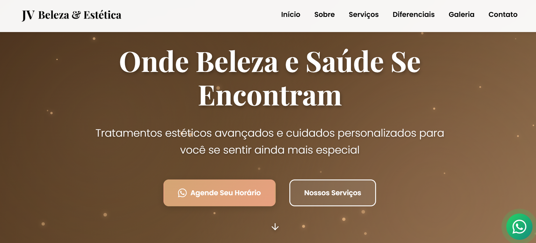 Site JV Saúde Beleza e Estética